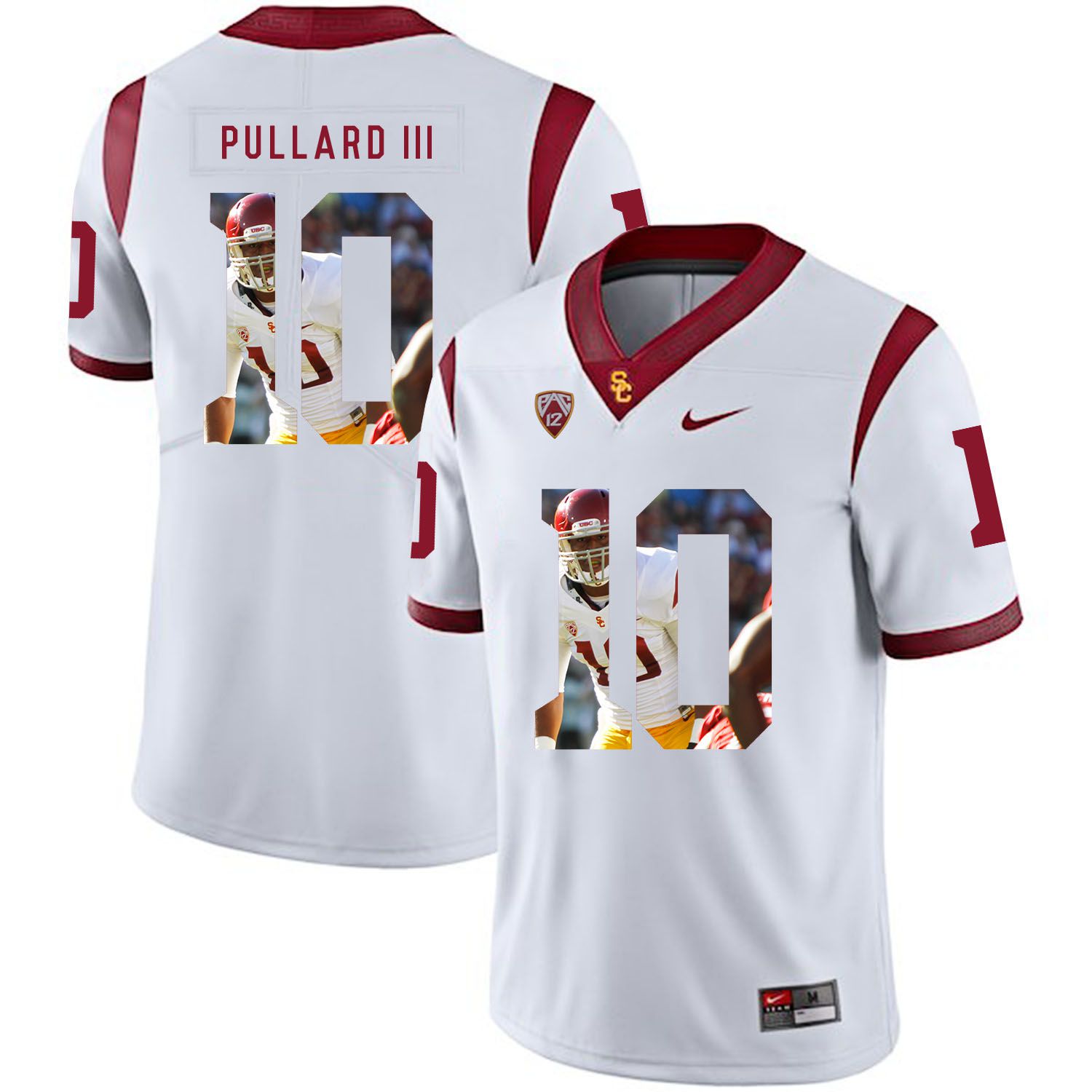 Men USC Trojans #10 Pullard iii White Fashion Edition Customized NCAA Jerseys->customized ncaa jersey->Custom Jersey